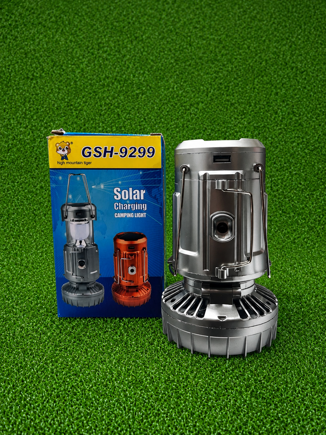 چراغ کمپینگ و پنکه شارژی خورشیدی GSH-9299